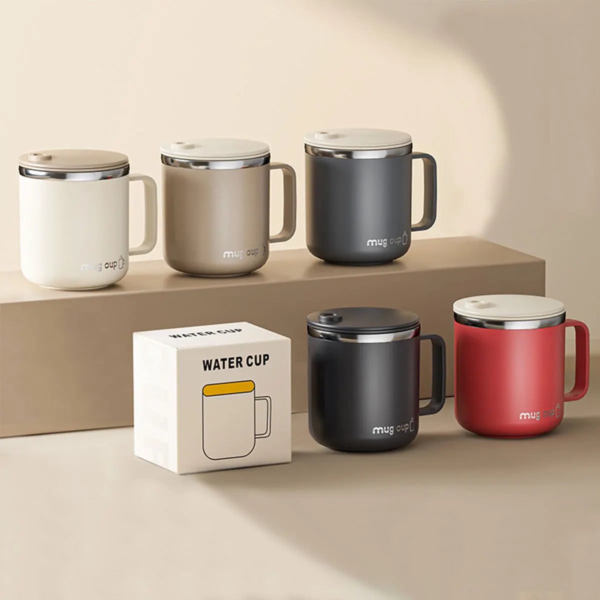 Insulated Stainless Steel Coffee Mug with Lid and Handle for Travel 400ml 20 Oz - Image 3