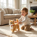 Interactive Orange Tabby Robot Kitten with Realistic Walking and Meowing Electronic Pet Toy - Image 1