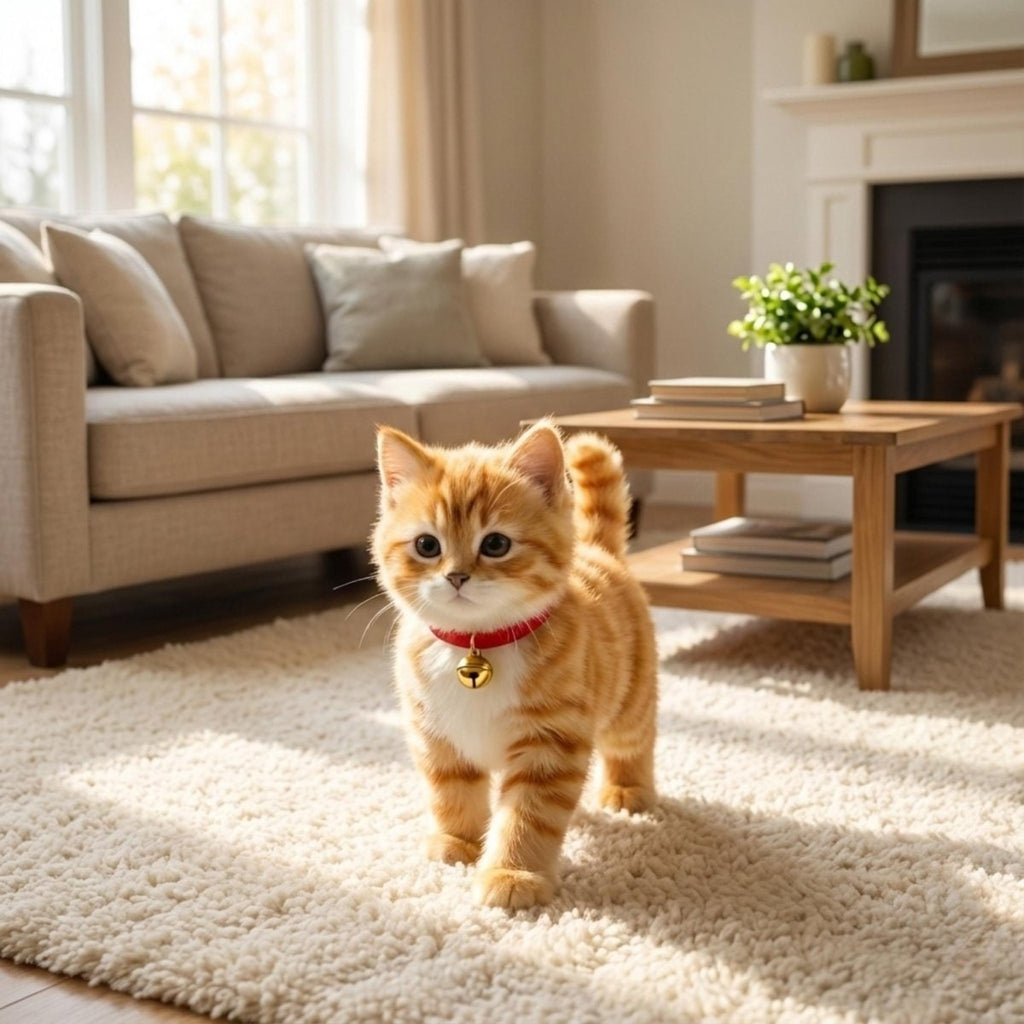 Interactive Orange Tabby Robot Kitten with Realistic Walking and Meowing Electronic Pet Toy - Image 2