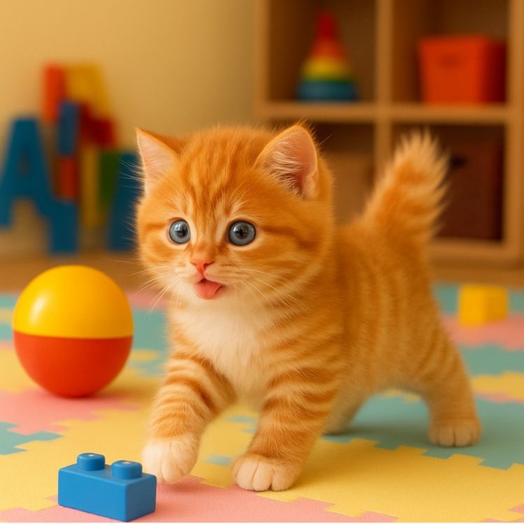 Interactive Orange Tabby Robot Kitten with Realistic Walking and Meowing Electronic Pet Toy - Image 4