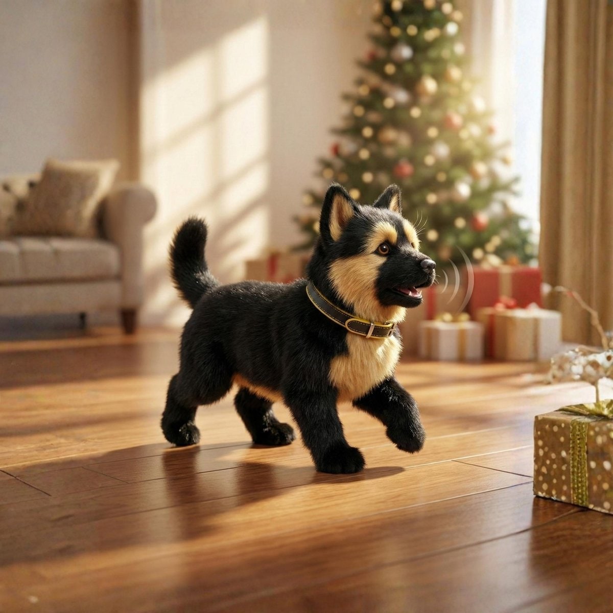 Interactive Toy Dog with Walking Barking and Wagging Features Electronic Robot Puppy - Image 2