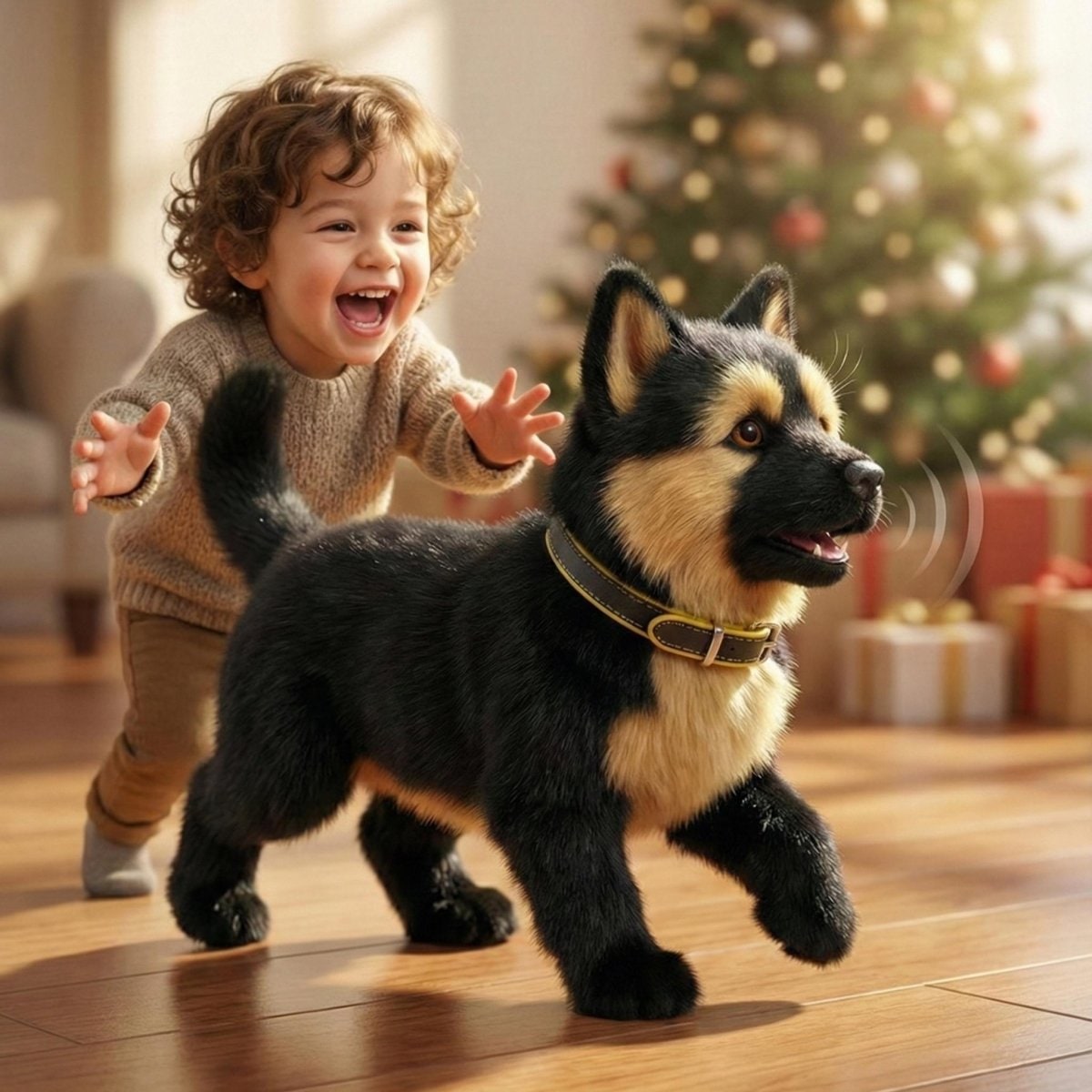 Interactive Toy Dog with Walking Barking and Wagging Features Electronic Robot Puppy - Image 3
