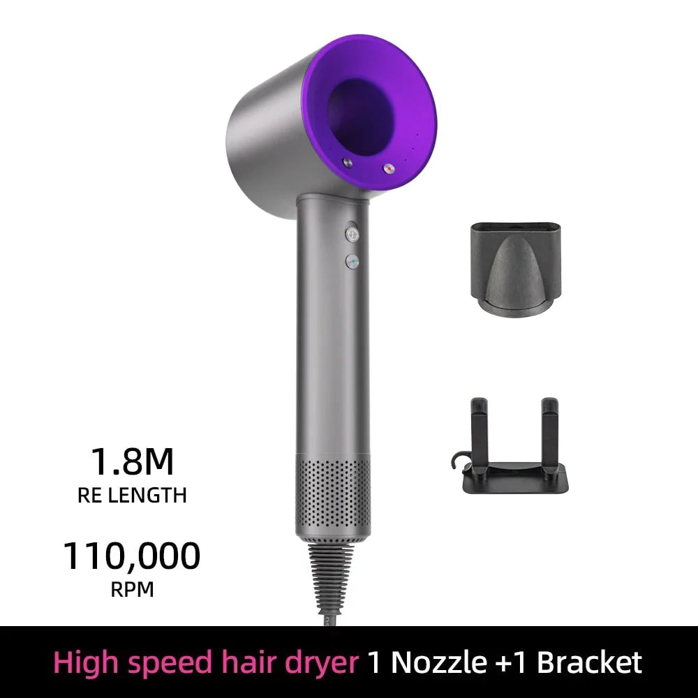 Ionic Hair Dryer Professional High Speed Anti-Frizz Negative Ion Detachable Frizz Control - Image 1