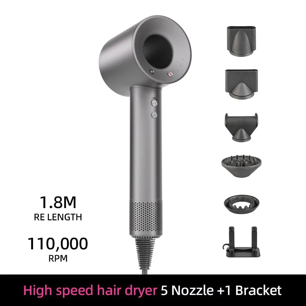 Ionic Hair Dryer Professional High Speed Anti-Frizz Negative Ion Detachable Frizz Control - Image 11