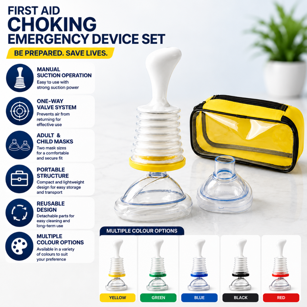 Kids' Anti Choking Device and Rescue with Manual Suction and Dual Airway Masks and Children - Image 2