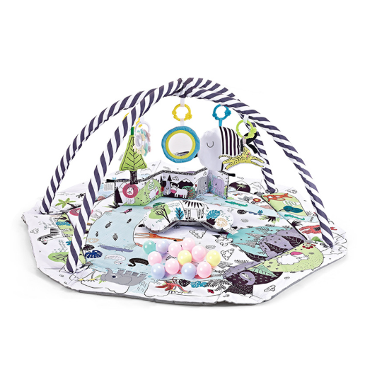Kids' Baby Play Mat and Gym with Infant Activity Arches Detachable Toys and Tummy Time Pillow - Image 2