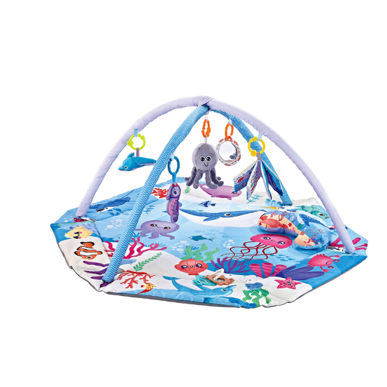 Kids' Baby Play Mat and Gym with Infant Activity Arches Detachable Toys and Tummy Time Pillow - Image 3