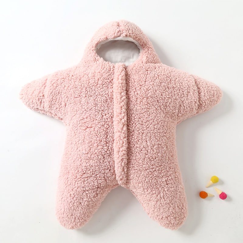 Kids' Baby Sleep Sack and Newborn Sleeping Bag with Star Shape Sherpa Fleece and Hood - Image 3