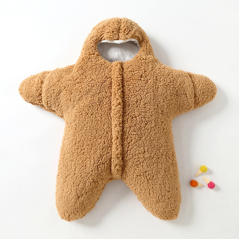 Kids' Baby Sleep Sack and Newborn Sleeping Bag with Star Shape Sherpa Fleece and Hood - Image 4