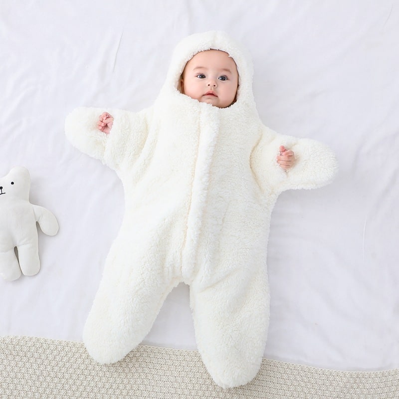 Kids' Baby Sleep Sack and Newborn Sleeping Bag with Star Shape Sherpa Fleece and Hood - Image 5