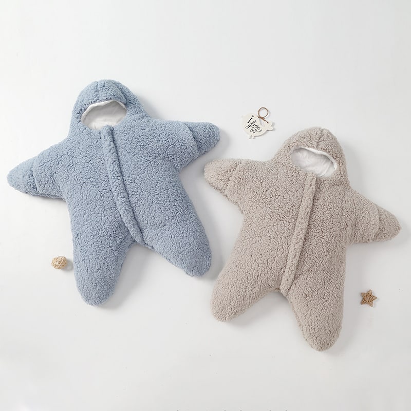 Kids' Baby Sleep Sack and Newborn Sleeping Bag with Star Shape Sherpa Fleece and Hood - Image 6