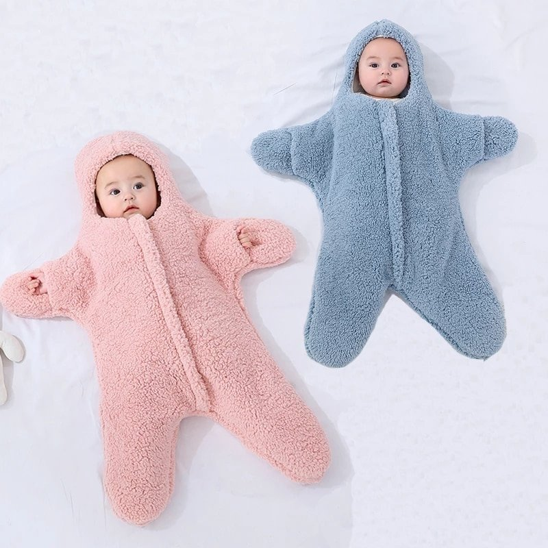 Kids' Baby Sleep Sack and Newborn Sleeping Bag with Star Shape Sherpa Fleece and Hood - Image 7