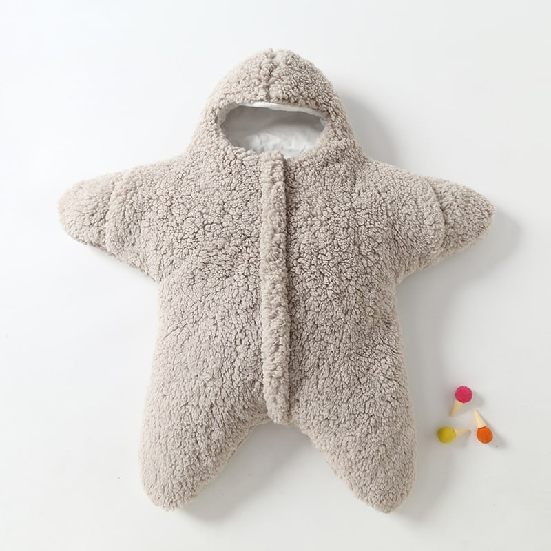 Kids' Baby Sleep Sack and Newborn Sleeping Bag with Star Shape Sherpa Fleece and Hood - Image 8