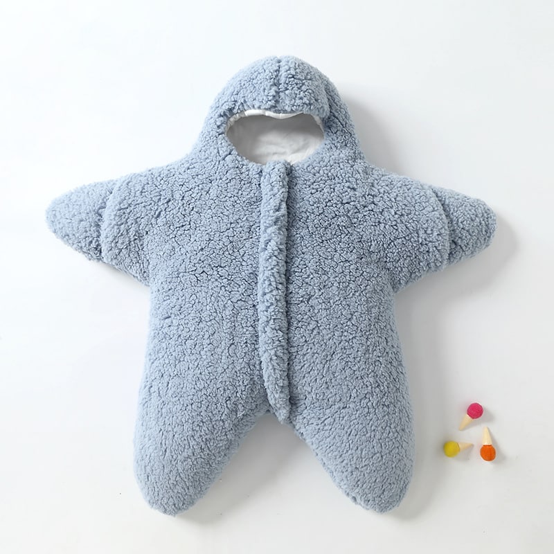 Kids' Baby Sleep Sack and Newborn Sleeping Bag with Star Shape Sherpa Fleece and Hood - Image 9