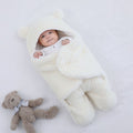 Kids' Baby Sleep Sack Swaddle Blanket with Sherpa Fleece and Hooded Design for Newborn Infant - Image 8