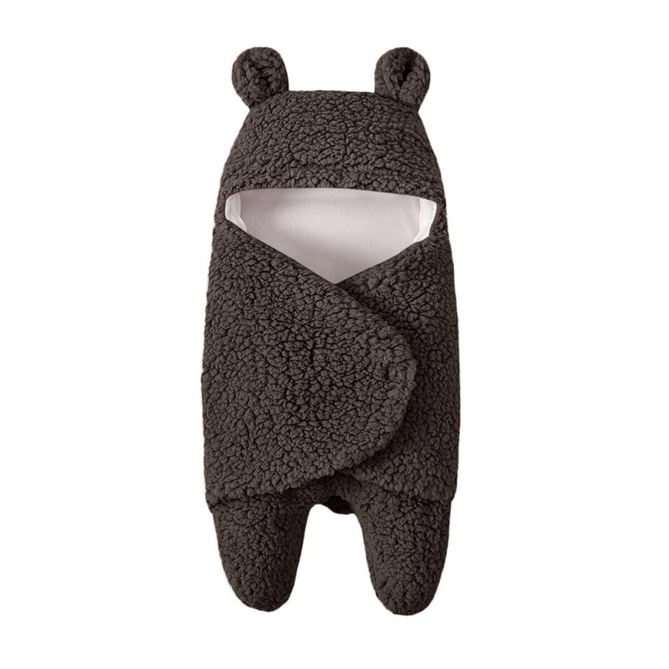 Kids' Baby Swaddle and Newborn Blanket with Legs Hooded Plush Fleece Sleeping Bag Sleep Sack - Image 10