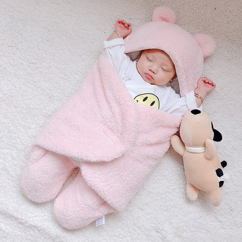 Kids' Baby Swaddle and Newborn Blanket with Legs Hooded Plush Fleece Sleeping Bag Sleep Sack - Image 14
