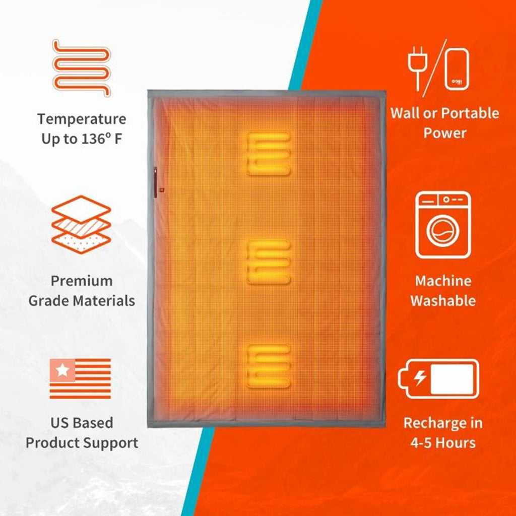 Kids' Battery Operated Heated Blanket with Electric Warming and Fleece Portable Cordless with 3 Heat Zones - Image 7