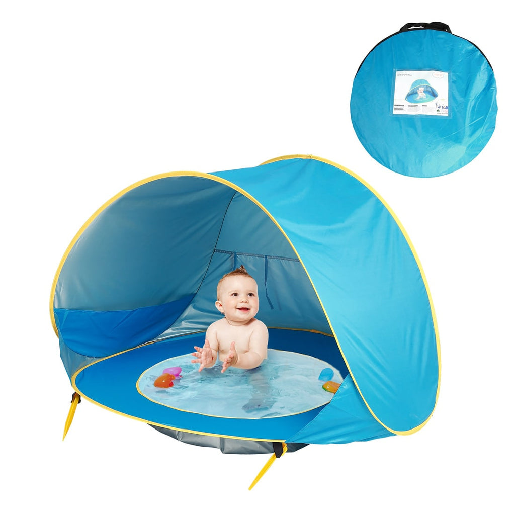 Kids' Beach Tent Pop Up Sun Shade for Baby with Built-In Wading Pool and Water-Resistant Canopy - Image 10