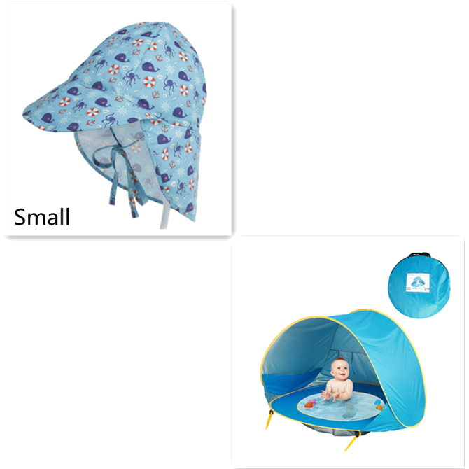 Kids' Beach Tent Pop Up Sun Shade for Baby with Built-In Wading Pool and Water-Resistant Canopy - Image 3