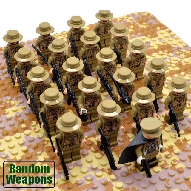 Kids' Building Blocks Military Minifigures Set with Articulated Soldiers and Miniature Toy Rifles - Image 5