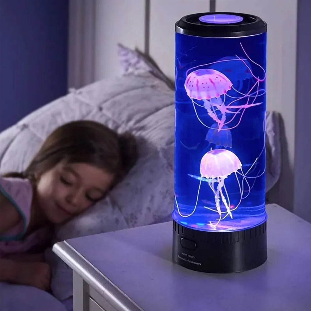 Kids' Color-Changing Jellyfish Lighting Lamp with LED Night Light and Floating Artificial Big Lava - Image 1
