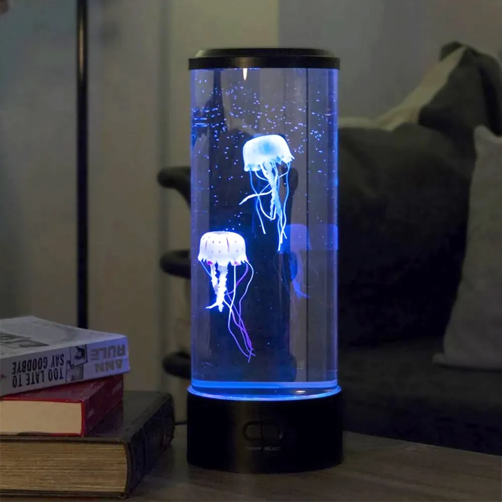 Kids' Color-Changing Jellyfish Lighting Lamp with LED Night Light and Floating Artificial Big Lava - Image 2