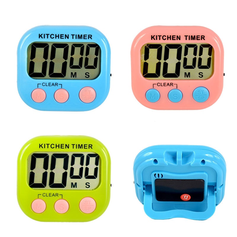 Kids' Digital Kitchen Timer with 10 Minute Clock and 30 Countdown Magnetic Back Mechanical - Image 3