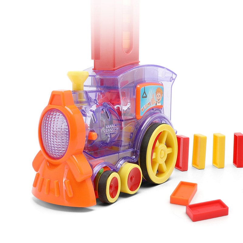 Kids' Domino Train Toy Game with Automatic Release Battery Operated Electric Building Block Locomotive - Image 14