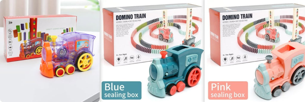 Kids' Domino Train Toy Game with Automatic Release Battery Operated Electric Building Block Locomotive - Image 16