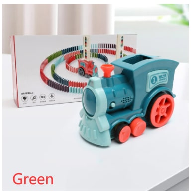 Kids' Domino Train Toy Game with Automatic Release Battery Operated Electric Building Block Locomotive - Image 18