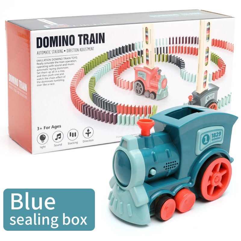 Kids' Domino Train Toy Game with Automatic Release Battery Operated Electric Building Block Locomotive - Image 19