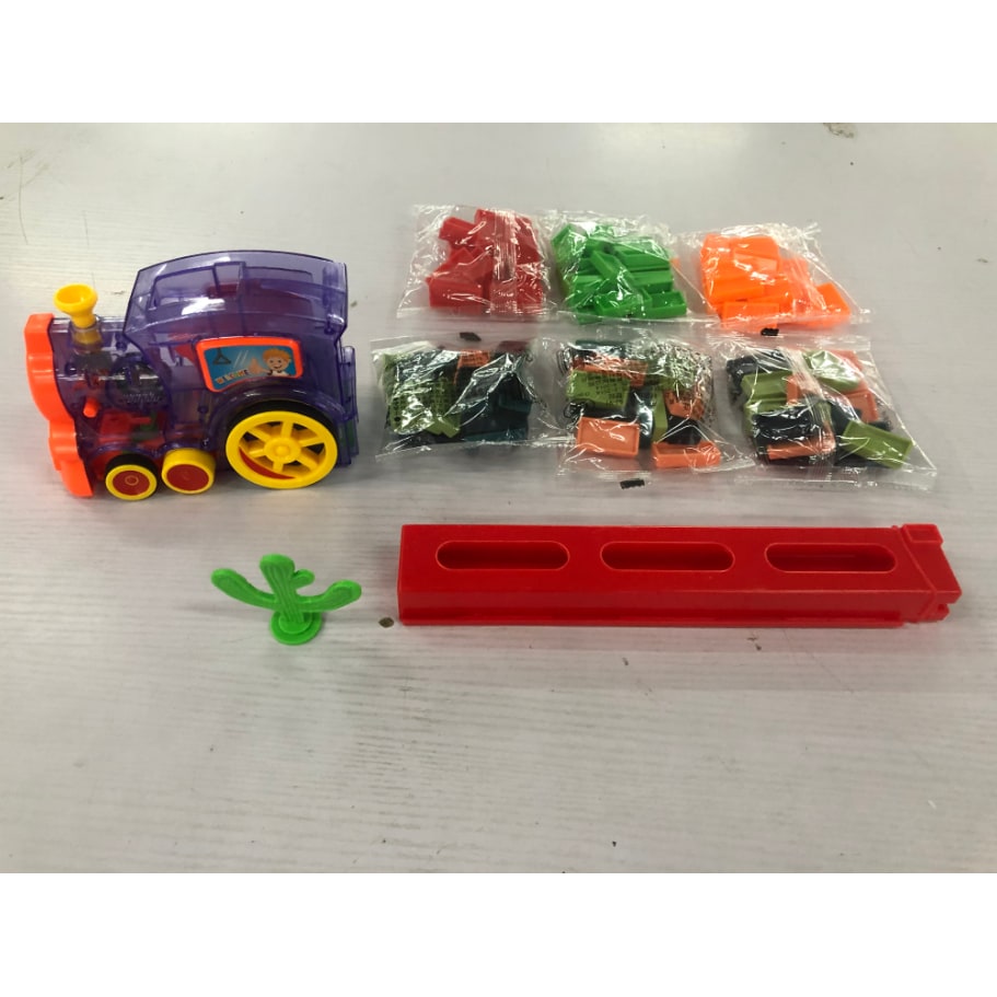 Kids' Domino Train Toy Game with Automatic Release Battery Operated Electric Building Block Locomotive - Image 21