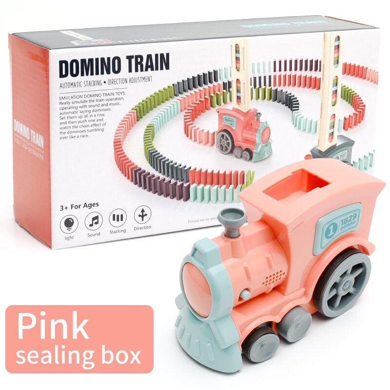 Kids' Domino Train Toy Game with Automatic Release Battery Operated Electric Building Block Locomotive - Image 22