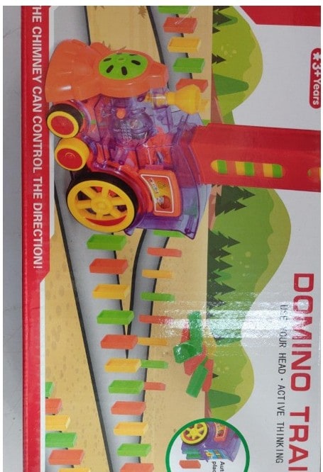 Kids' Domino Train Toy Game with Automatic Release Battery Operated Electric Building Block Locomotive - Image 7