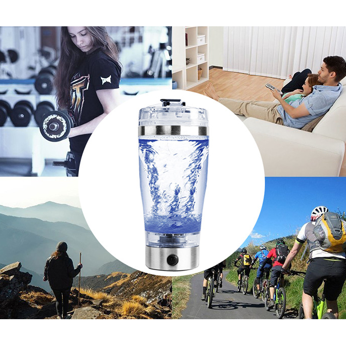 Kids' Electric Protein Powder Shake Shaker Bottle with Vortex Mixer and USB Charging Ice - Image 6