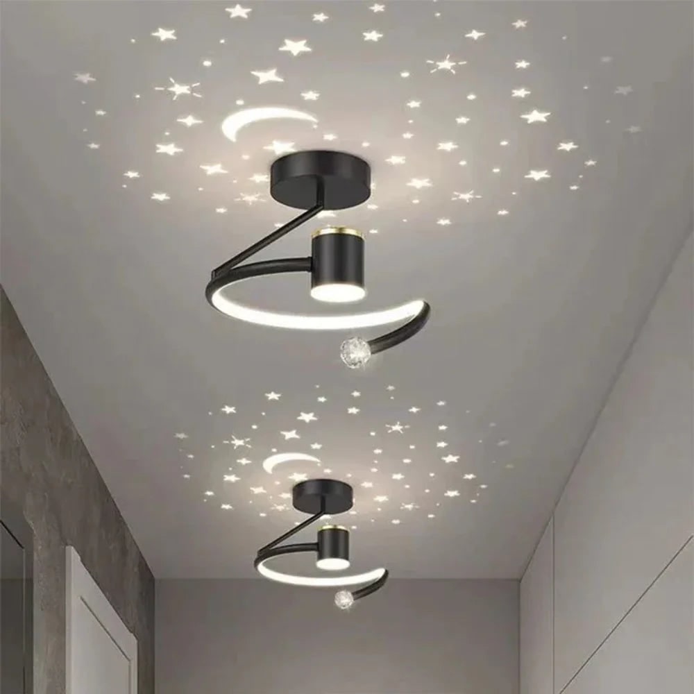 Kids' Flush Mount Starry Ceiling Light Fixture with LED Projection and Dimmable Warm White for Bedroom - Image 4