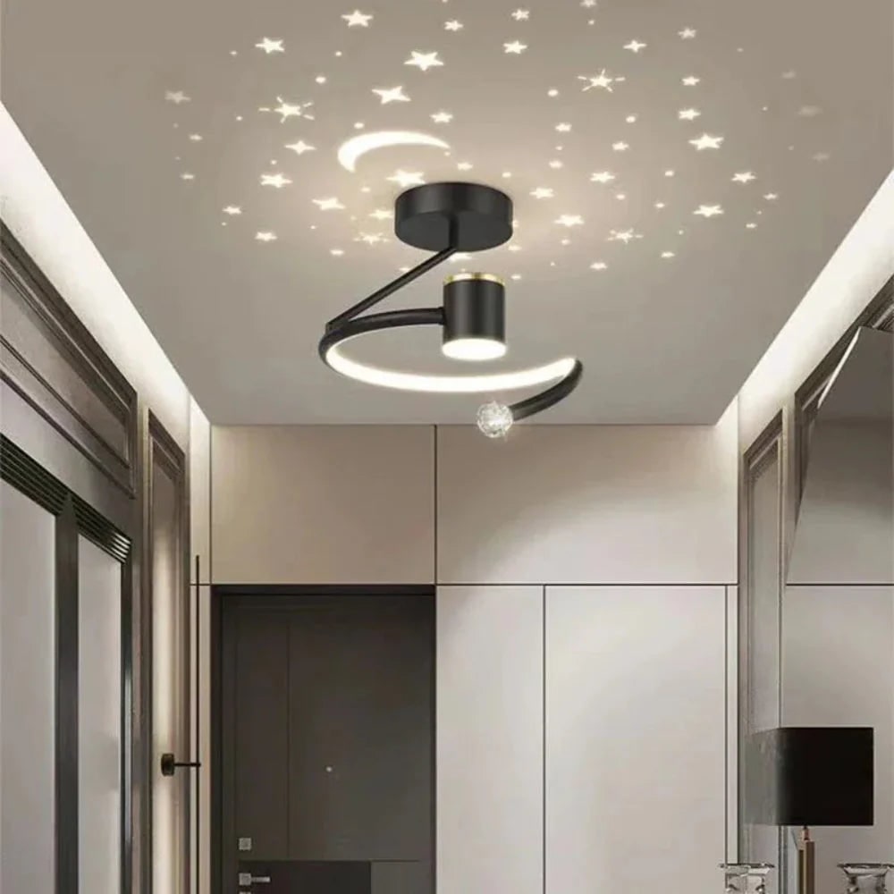 Kids' Flush Mount Starry Ceiling Light Fixture with LED Projection and Dimmable Warm White for Bedroom - Image 5