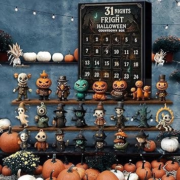 Kids' Halloween Advent Calendar Countdown with 31 Miniature Spooky Figurines - Image 3