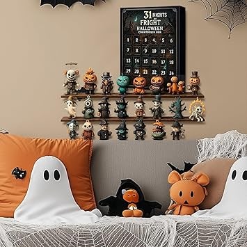 Kids' Halloween Advent Calendar Countdown with 31 Miniature Spooky Figurines - Image 5