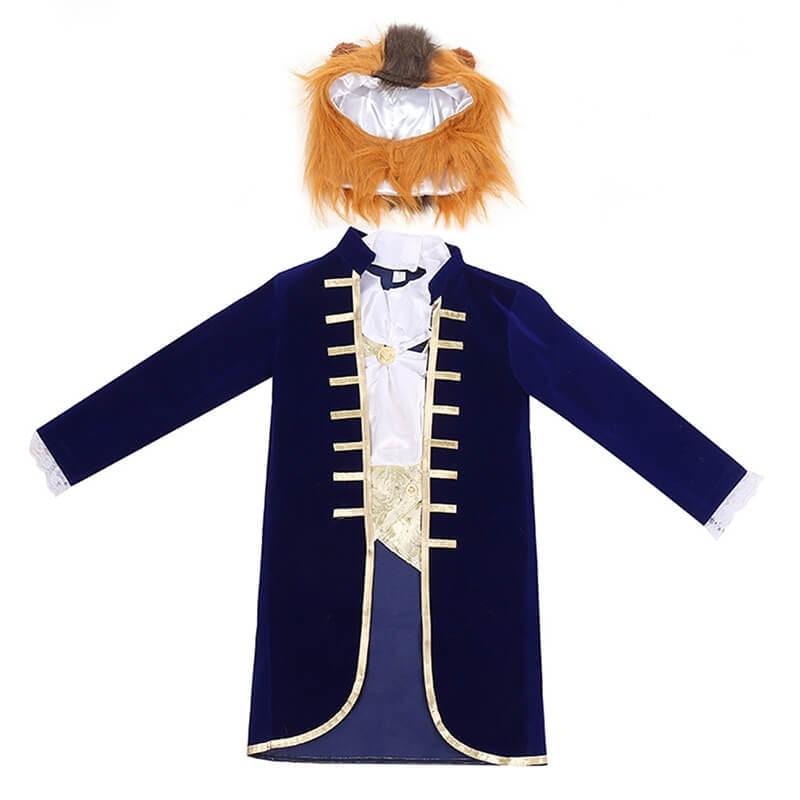 Kids' Halloween Animal Costume Dinosaur Vampire with Plush Hood and Hoof Mittens for Children - Image 8