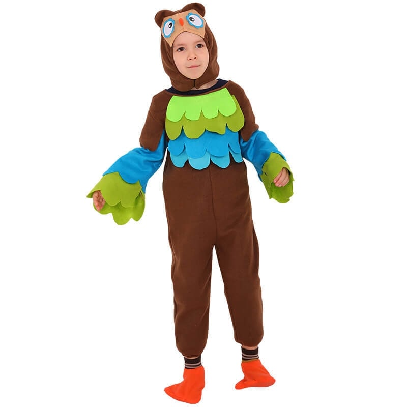Kids' Halloween Animal Costume Dinosaur Vampire with Plush Hood and Hoof Mittens for Children - Image 9
