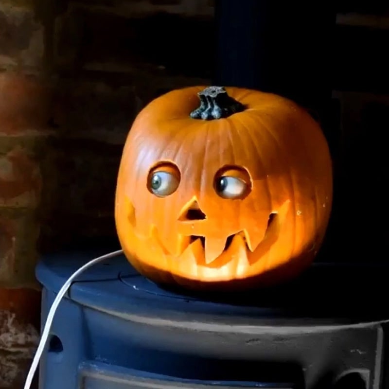 Kids' Halloween Animated Pumpkin Decorations with Moving Eyeballs for Scary Party Prop - Image 13