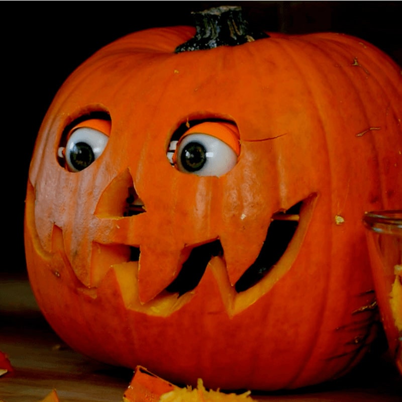 Kids' Halloween Animated Pumpkin Decorations with Moving Eyeballs for Scary Party Prop - Image 2