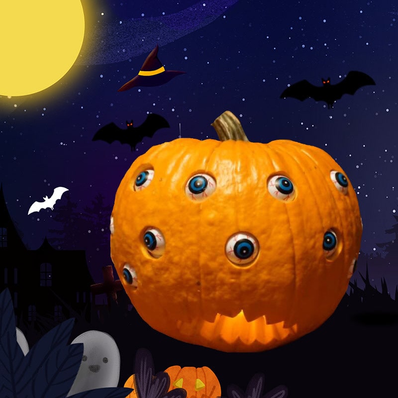 Kids' Halloween Animated Pumpkin Decorations with Moving Eyeballs for Scary Party Prop - Image 8