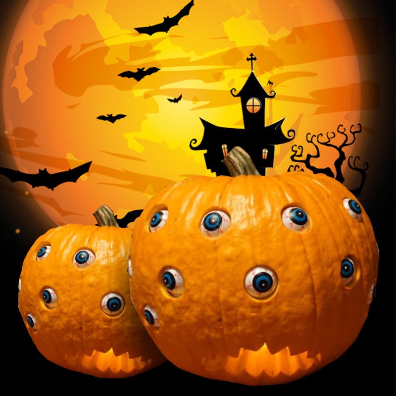 Kids' Halloween Animated Pumpkin Decorations with Moving Eyeballs for Scary Party Prop - Image 9