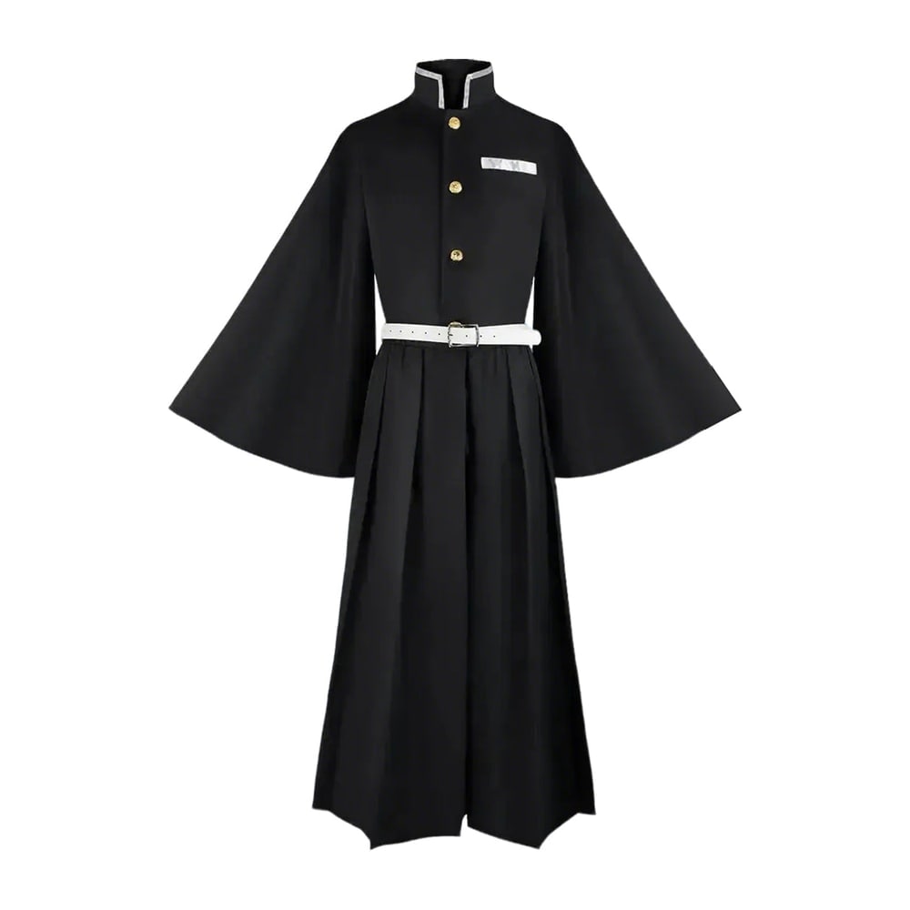 Kids' Halloween Anime Cosplay Costume Outfit with High Collar Jacket and Wide Leg Pants - Image 3