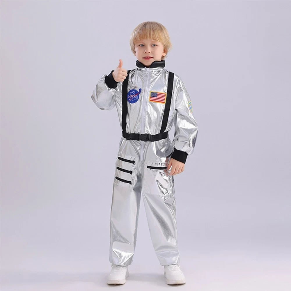 Kids' Halloween Astronaut Costume Jumpsuit Suit Space Patches Toddler - Image 1