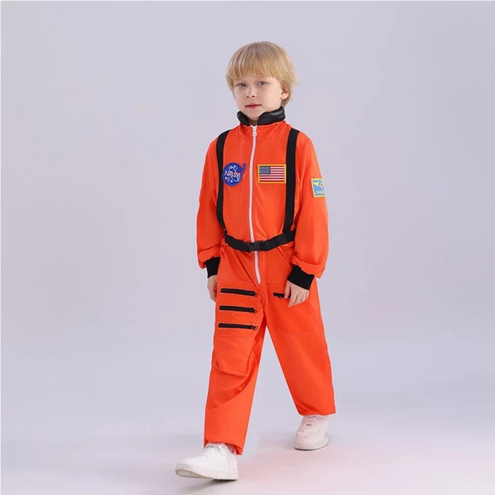 Kids' Halloween Astronaut Costume Jumpsuit Suit Space Patches Toddler - Image 3
