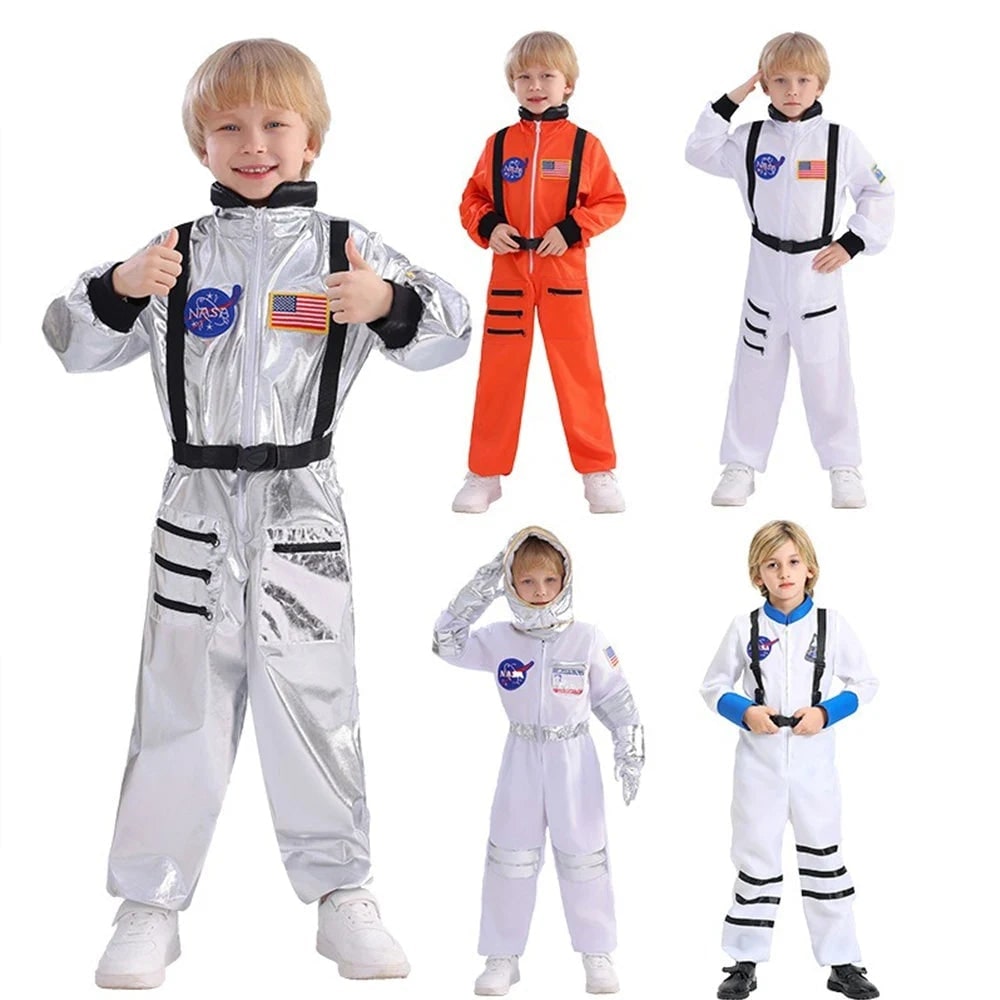 Kids' Halloween Astronaut Costume Jumpsuit Suit Space Patches Toddler - Image 5